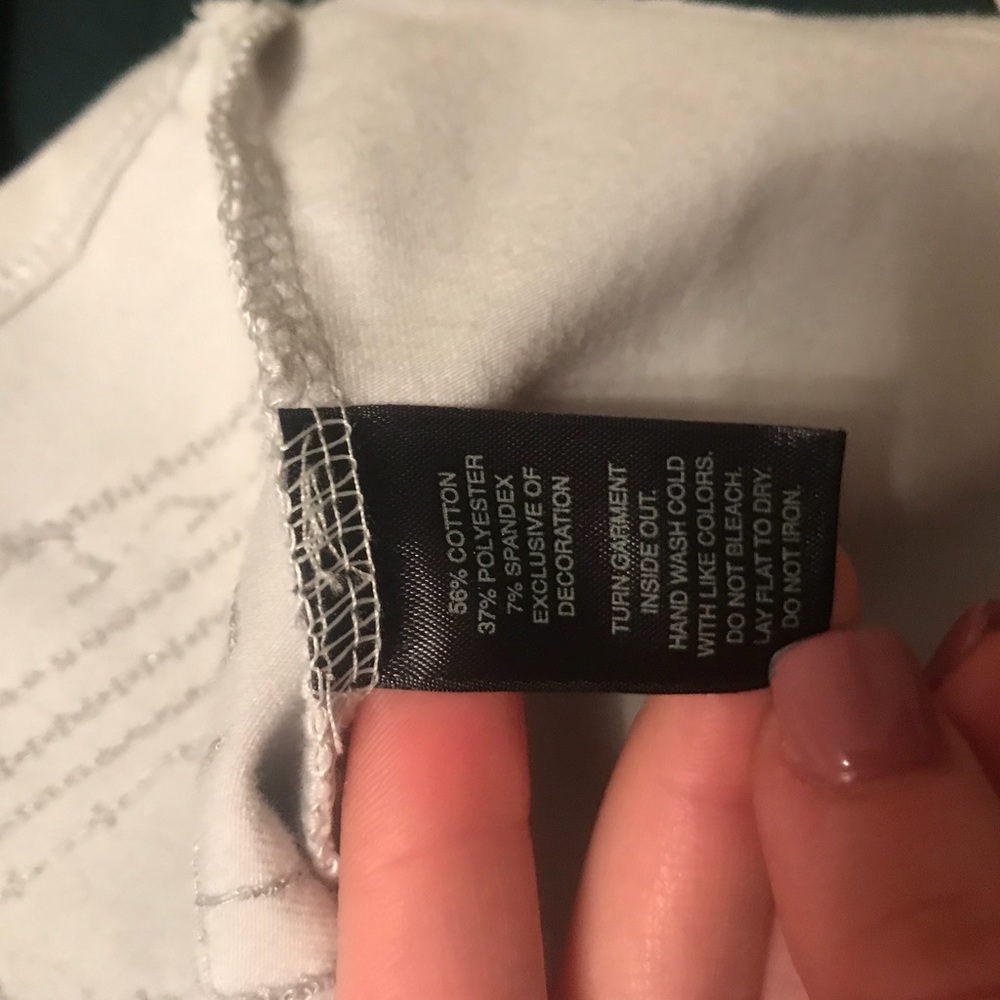 NWOT women’s White House Black Market top silver gray sparkly size small - Picture 6 of 8